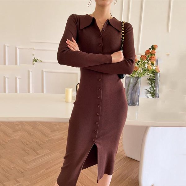 casual dresses a-line retro knitted dress female autumn 2021 elegant slim bag hip long-sleeved vestidos women clothes, Black;gray
casual dresses a-line retro knitted dress female autumn 2021 elegant slim bag hip long-sleeved vestidos women clothes, Black;gray