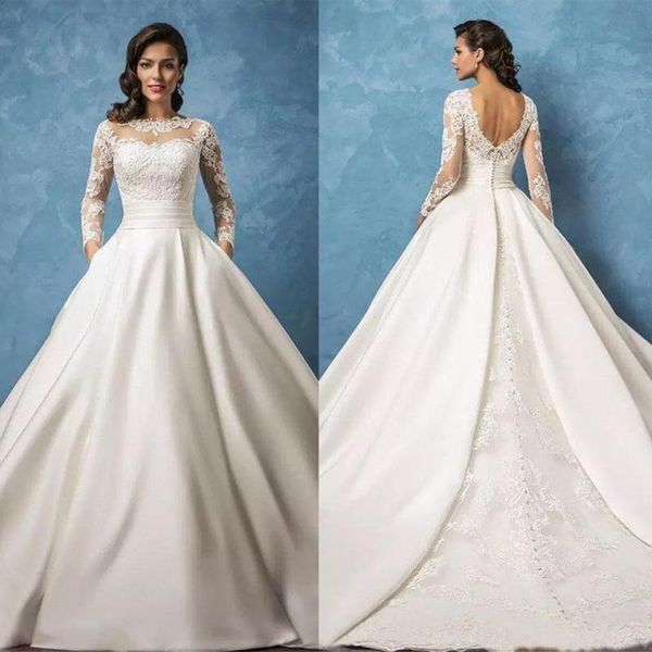 other wedding dresses o-neck long sleeves lace appliques church formal bride bridal gown princess plus size custom made wed dress, White
other wedding dresses o-neck long sleeves lace appliques church formal bride bridal gown princess plus size custom made wed dress, White