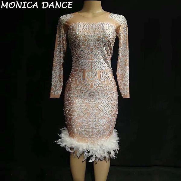 casual dresses women short white feather dress sparkling crystals nightclub birthday party celebrate wear dancer singer bling costumes, Black;gray
casual dresses women short white feather dress sparkling crystals nightclub birthday party celebrate wear dancer singer bling costumes, Black;gray