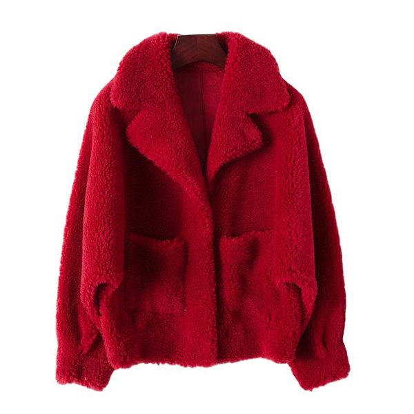 women's fur & faux autumn winter women coat korean granular sheep shearing outerwear female short warm lambswool loose ladies jacket h7, Black
women's fur & faux autumn winter women coat korean granular sheep shearing outerwear female short warm lambswool loose ladies jacket h7, Black