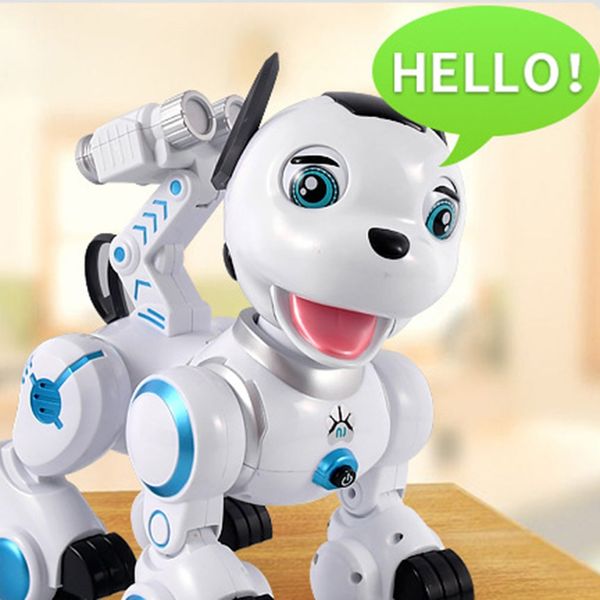 Intelligent Remote Control Robot Dog Interaction Walking Dance Toys Programmable Touch-sense Robot Electronic Pet, White
Intelligent Remote Control Robot Dog Interaction Walking Dance Toys Programmable Touch-sense Robot Electronic Pet, White