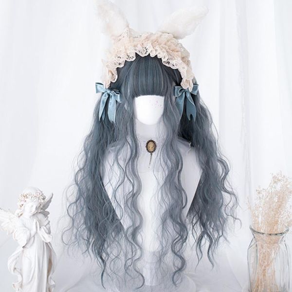 synthetic wigs lupu long wave women's wig lolita cosplay with bangs blue black blonde hair halloween christmas heat resistant
synthetic wigs lupu long wave women's wig lolita cosplay with bangs blue black blonde hair halloween christmas heat resistant