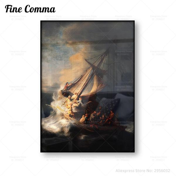 paintings rembrandt christ in the storm on lake of galilee vintage painting poster canvas print religious wall art home decoration
paintings rembrandt christ in the storm on lake of galilee vintage painting poster canvas print religious wall art home decoration