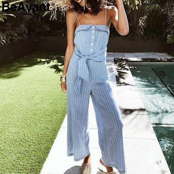 women's jumpsuits & rompers beavant spaghetti strap women jumpsuit elegant stripped button linen summer romper wide leg sash ladies ove, Black;white
women's jumpsuits & rompers beavant spaghetti strap women jumpsuit elegant stripped button linen summer romper wide leg sash ladies ove, Black;white