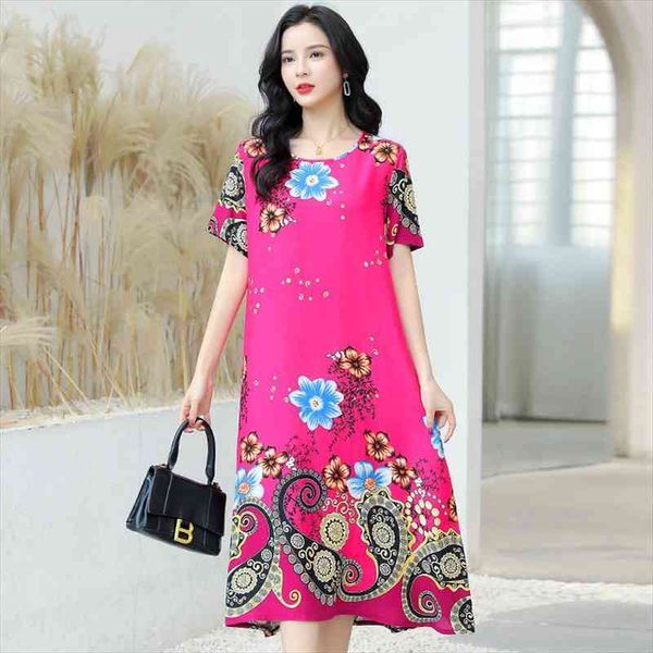 women summer dresses o-neck loose style print casual short sleeve plus size beach long dress, Black;gray
women summer dresses o-neck loose style print casual short sleeve plus size beach long dress, Black;gray