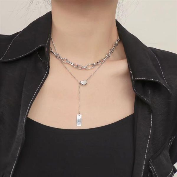 chains fashion simple hip hop style chain necklace for women gold silver color double layer fine trendy jewelry gift
chains fashion simple hip hop style chain necklace for women gold silver color double layer fine trendy jewelry gift