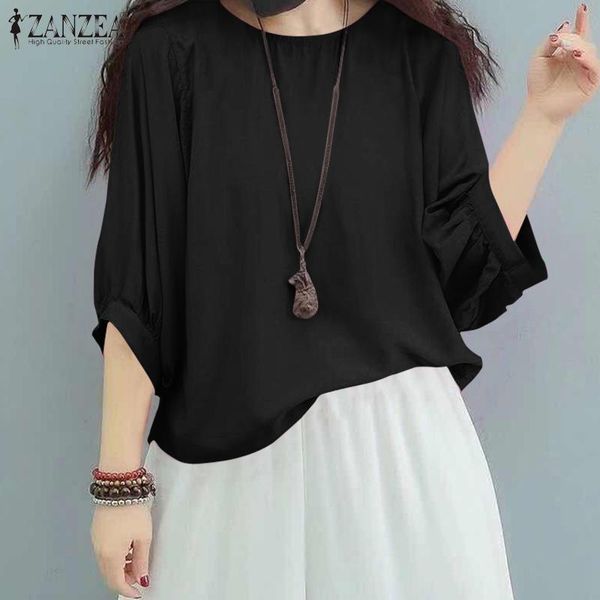 women's blouses & shirts zanzea elegant women 3/4 sleeve solid blouse summer shirt casual o neck loose work blusas femininas mujer tuni, White
women's blouses & shirts zanzea elegant women 3/4 sleeve solid blouse summer shirt casual o neck loose work blusas femininas mujer tuni, White
