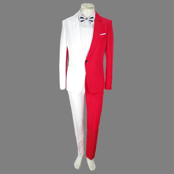 new men suit magician wear white+red splicing clown cosplay costume celebrate outfit nightclub men jazz dance costume vdb818, Black;red
new men suit magician wear white+red splicing clown cosplay costume celebrate outfit nightclub men jazz dance costume vdb818, Black;red