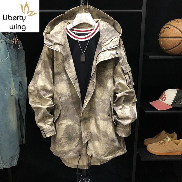 men's jackets mens spring camouflage long jacket fashion loose hooded tactical windbreaker male streetwear hip hop zipper coats s-2xl, Black;brown
men's jackets mens spring camouflage long jacket fashion loose hooded tactical windbreaker male streetwear hip hop zipper coats s-2xl, Black;brown