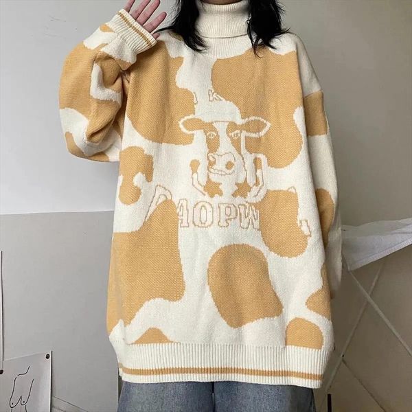 cute pullover autumn and women sweater winter sweet female student korean version loose wild coat trend, White;black
cute pullover autumn and women sweater winter sweet female student korean version loose wild coat trend, White;black