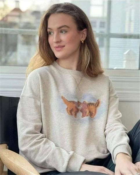 women's hoodies & sweatshirts 2021 spring autumn women sweetshirts casual cats print drop shoulder oversize long sleeve harajuku korea, Black
women's hoodies & sweatshirts 2021 spring autumn women sweetshirts casual cats print drop shoulder oversize long sleeve harajuku korea, Black