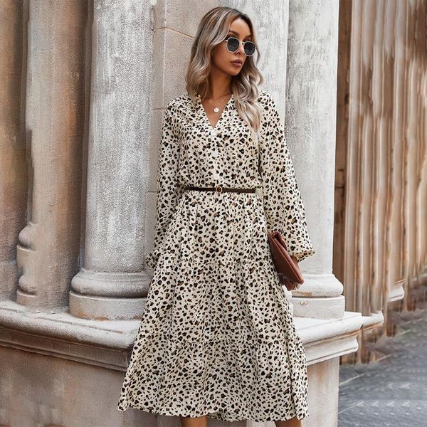 casual dresses autumn elegant long sleeve midi dress women leopard print loose 2021 spring fall fashion party clothing, Black;gray
casual dresses autumn elegant long sleeve midi dress women leopard print loose 2021 spring fall fashion party clothing, Black;gray