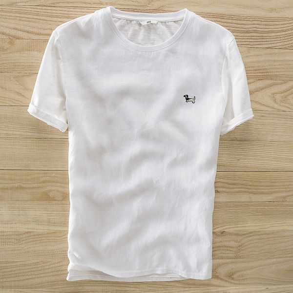 2021 new linho slido manga curta de tendncia branca camisa masculina s casual em torno do pescoo t ivb6, White
2021 new linho slido manga curta de tendncia branca camisa masculina s casual em torno do pescoo t ivb6, White