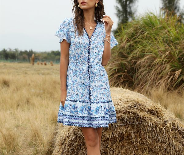 cross-border 2021 model p shoot spring and summer new european and american beach dress v-neck short sleeve bohemian womens dress csfs, White;black
cross-border 2021 model p shoot spring and summer new european and american beach dress v-neck short sleeve bohemian womens dress csfs, White;black