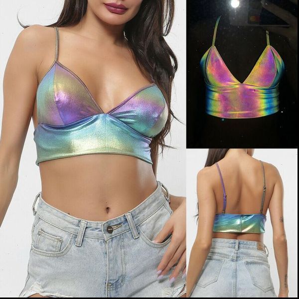 womens crop v neck bralette bralet bra bustier cami tank vest night light reflective vest fashion camis partywear, White
womens crop v neck bralette bralet bra bustier cami tank vest night light reflective vest fashion camis partywear, White