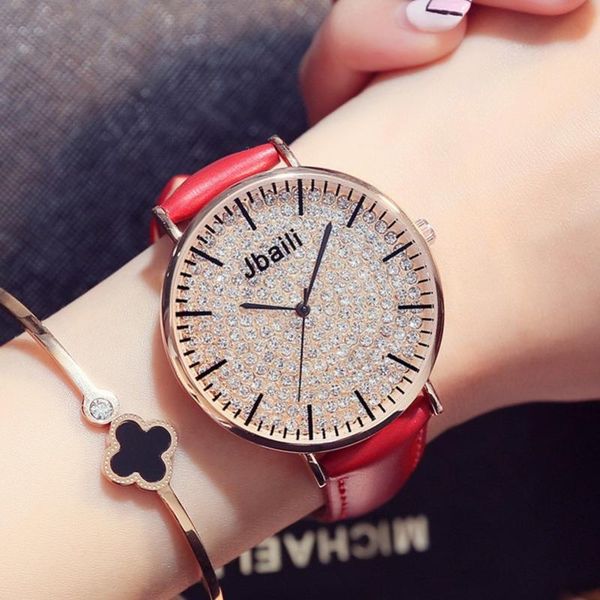 wristwatches rhinestone dial vintage leather women's watches casual charm ladies quartz dress watch women clock gift, Slivery;brown 
wristwatches rhinestone dial vintage leather women's watches casual charm ladies quartz dress watch women clock gift, Slivery;brown