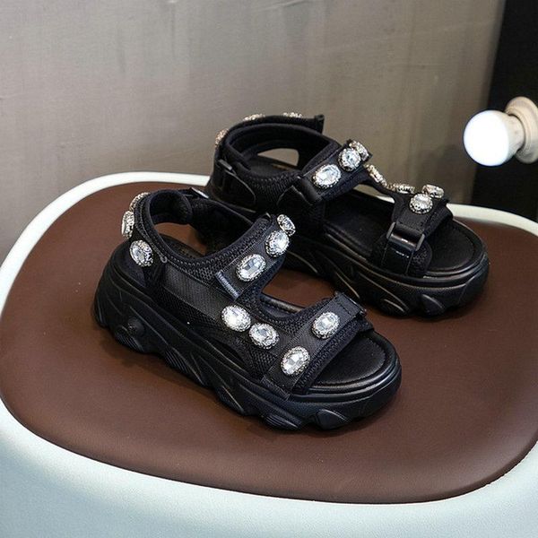 luxury pearl sandals women summer 2021 flat beach shoes rhinestone open toe platform breathable mesh rome, Black
luxury pearl sandals women summer 2021 flat beach shoes rhinestone open toe platform breathable mesh rome, Black