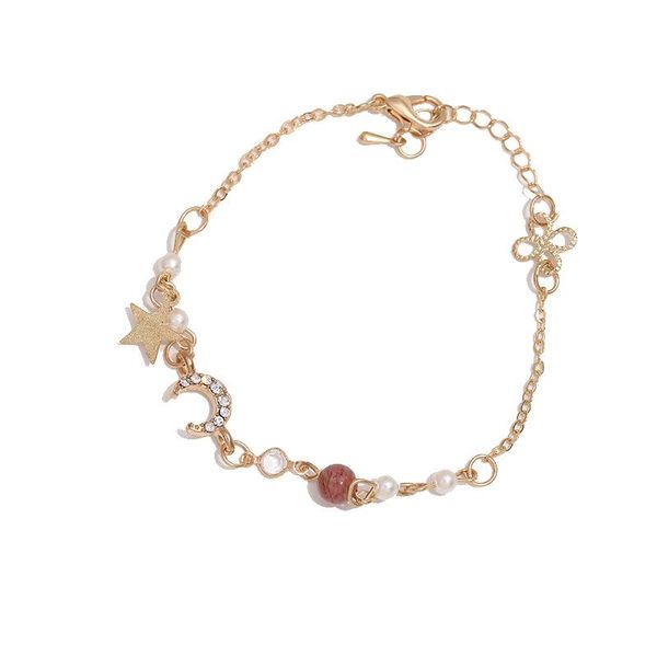 link, chain moon half-bend bracelet female net red girlfriends sister star and temperament forest girl heart, Black
link, chain moon half-bend bracelet female net red girlfriends sister star and temperament forest girl heart, Black