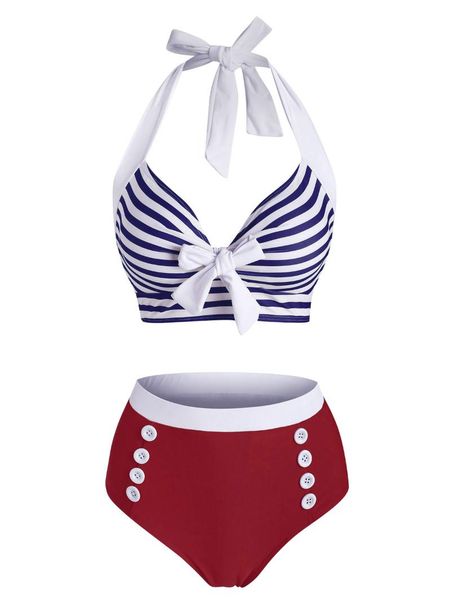 two-piece suits wipalo striped halter button embellished tied tankini sets wire swimwear women summer high waist bathing suit biquini 2
two-piece suits wipalo striped halter button embellished tied tankini sets wire swimwear women summer high waist bathing suit biquini 2