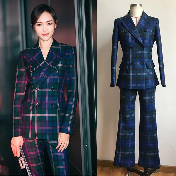 new catwalk star of big shop sign with grid printing temperament of cultivate morality suit pants suit, White
new catwalk star of big shop sign with grid printing temperament of cultivate morality suit pants suit, White