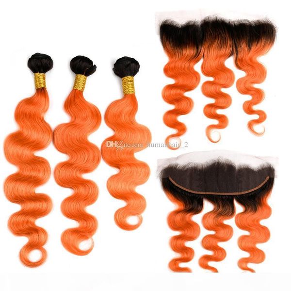 body wave orange color ombre hair with lace frontal brazilian virgin hair 3bundles lace frontal with bundles two tone body wave hair bundles, Black;brown
body wave orange color ombre hair with lace frontal brazilian virgin hair 3bundles lace frontal with bundles two tone body wave hair bundles, Black;brown