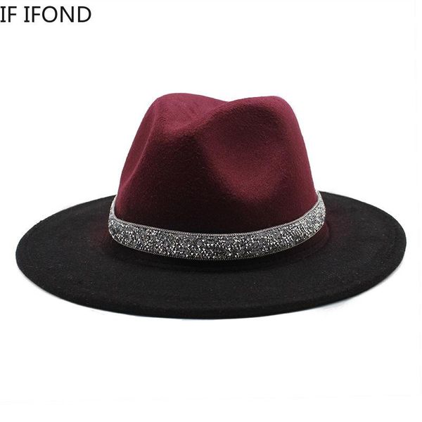 wide brim hats fedoras hat for women men two-color gradient wool felt jazz caps european american panama trilby cap, Blue;gray
wide brim hats fedoras hat for women men two-color gradient wool felt jazz caps european american panama trilby cap, Blue;gray