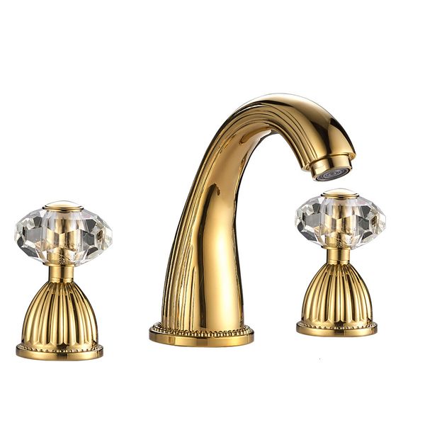 2021 new luxury brass material gold plating crystal handle 8 inch widespread 3pcs/set basin sink wash crane faucet rvlx
2021 new luxury brass material gold plating crystal handle 8 inch widespread 3pcs/set basin sink wash crane faucet rvlx