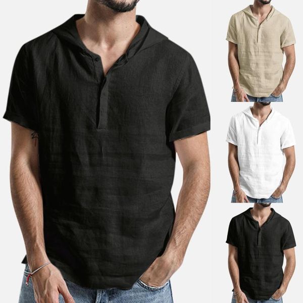 men's casual shirts japanese vintage men hooded collar summer fashion linen cotton tee half length sleeve pullover, White;black
men's casual shirts japanese vintage men hooded collar summer fashion linen cotton tee half length sleeve pullover, White;black