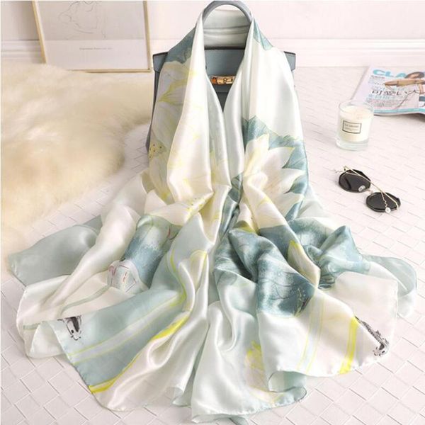 scarves elegant silky lotus print silk scarf ladies all-match long cool sunscreen beach shawl muslim hijab warm neckerchief, Blue;gray
scarves elegant silky lotus print silk scarf ladies all-match long cool sunscreen beach shawl muslim hijab warm neckerchief, Blue;gray