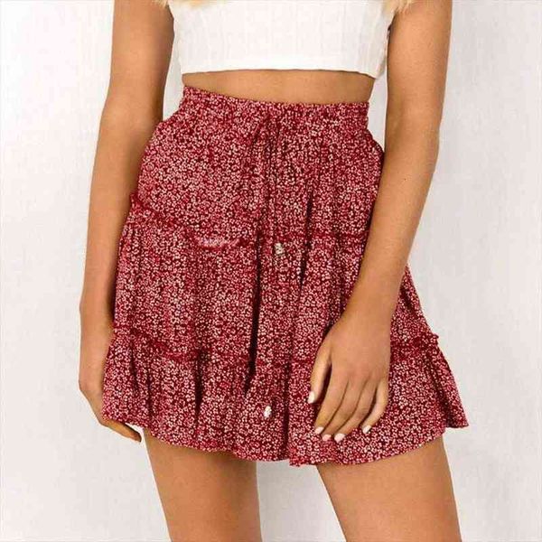 bohemian ruffle summer casual bohe womens skirt high waist ruffled floral print beach lady short jupe femme, Black
bohemian ruffle summer casual bohe womens skirt high waist ruffled floral print beach lady short jupe femme, Black