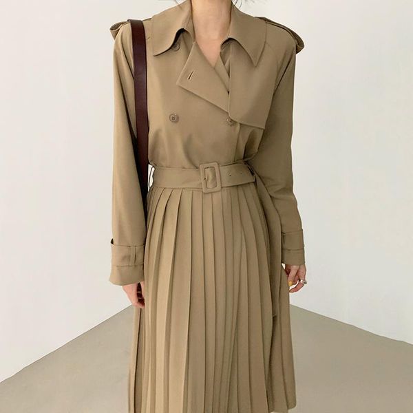 women's trench coats 2021 autumn woman outerwear korean minimalist coat for women full sleeve ladies pleated winter cloths long windbre, Tan;black
women's trench coats 2021 autumn woman outerwear korean minimalist coat for women full sleeve ladies pleated winter cloths long windbre, Tan;black