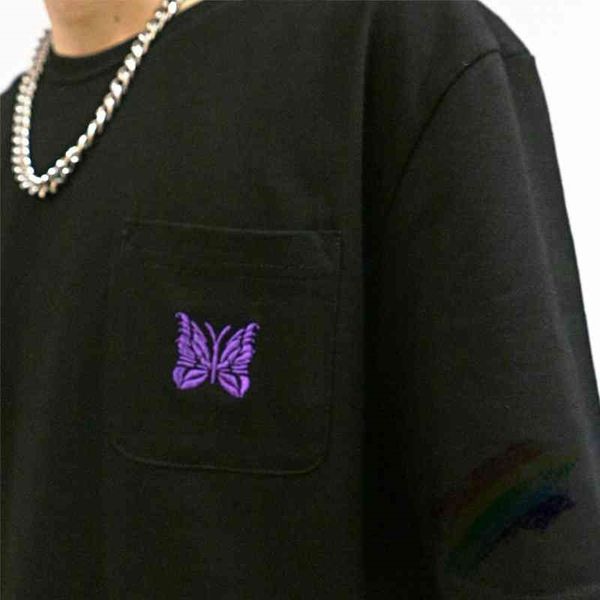 men's t-shirts purple butterfly embroidered needles t-shirt men women pockets tee collar tag awge short sleeve rm3r, White;black
men's t-shirts purple butterfly embroidered needles t-shirt men women pockets tee collar tag awge short sleeve rm3r, White;black