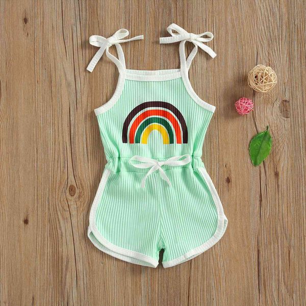 toddler baby girls sleeveless playsuit rainbow printed pattern off the shoulder suspender summer clothes, White
toddler baby girls sleeveless playsuit rainbow printed pattern off the shoulder suspender summer clothes, White