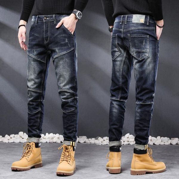men's jeans brand man jean stretch slim fitness dark blue streetwear pants original patch denim trousers spring and autumn 2021
men's jeans brand man jean stretch slim fitness dark blue streetwear pants original patch denim trousers spring and autumn 2021