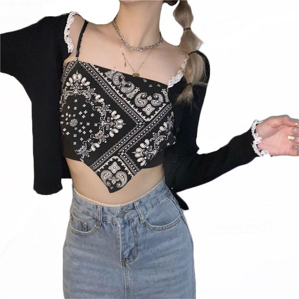 summer fashion tanks women halter slim camis print irregular short vest female lr1274 210531, White
summer fashion tanks women halter slim camis print irregular short vest female lr1274 210531, White