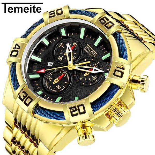 wristwatches temeite black golden quartz watch stainless steel waterproof mens wristwatch casual business sports date clock, Slivery;brown
wristwatches temeite black golden quartz watch stainless steel waterproof mens wristwatch casual business sports date clock, Slivery;brown