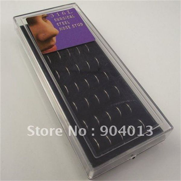 80/pcs sliver color 316 steel nostril nose ring body piercing jewelry, display box, Silver
80/pcs sliver color 316 steel nostril nose ring body piercing jewelry, display box, Silver