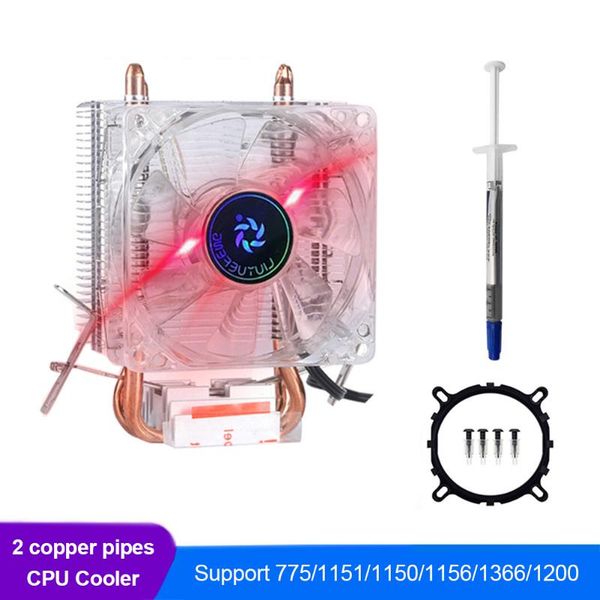 fans & coolings silent cpu cooler fan computer 2 heatpipe cooling radiator for lag 775 1155 1156
fans & coolings silent cpu cooler fan computer 2 heatpipe cooling radiator for lag 775 1155 1156