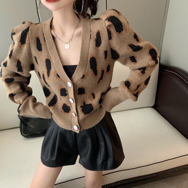 jmprs leopard women cardigans sweater spring v neck korean slim long sleeve jumper vintage casual ladies knitted short coat, White
jmprs leopard women cardigans sweater spring v neck korean slim long sleeve jumper vintage casual ladies knitted short coat, White