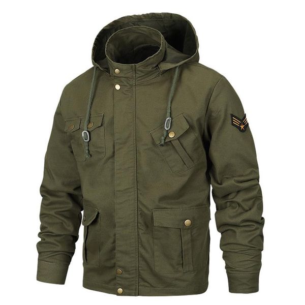 men's jackets autumn jacket men casual military hooded collar bomber plus size 6xl coat thin cotton chaqueta hombre, Black;brown
men's jackets autumn jacket men casual military hooded collar bomber plus size 6xl coat thin cotton chaqueta hombre, Black;brown