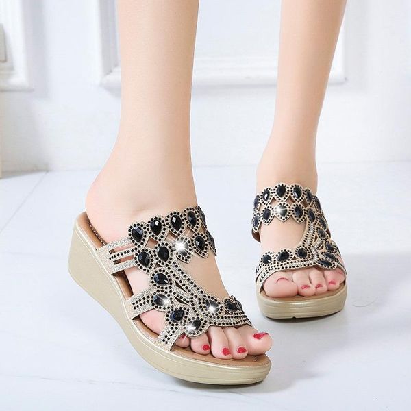slippers 2021 summer women wedge platform flip flops soft comfortable casual shoes outdoor beach sandals ladies slides, Black
slippers 2021 summer women wedge platform flip flops soft comfortable casual shoes outdoor beach sandals ladies slides, Black