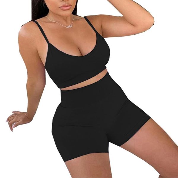 women's shorts women casual sports two-piece clothes set solid color suspender crop + black/ grey/ white, White;black
women's shorts women casual sports two-piece clothes set solid color suspender crop + black/ grey/ white, White;black