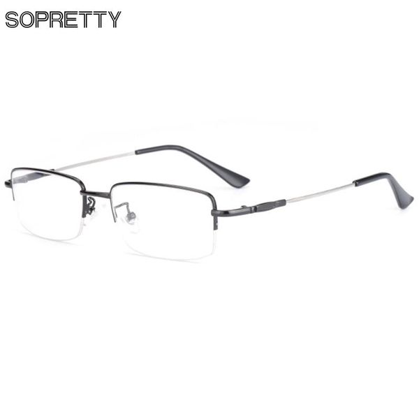 fashion sunglasses frames square titanium alloy men's semi frame prescription frames, male metal myopia, hyperopia, presbyopia optical, Black
fashion sunglasses frames square titanium alloy men's semi frame prescription frames, male metal myopia, hyperopia, presbyopia optical, Black