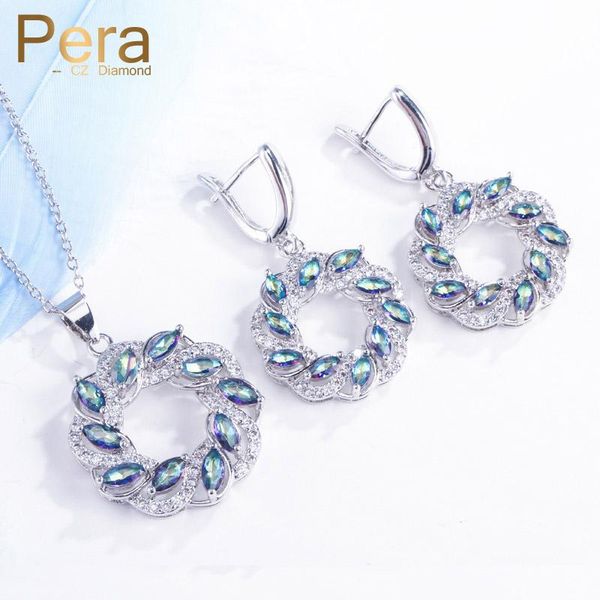 earrings & necklace pera fashion mystic rainbow summer style jewelry hollow out oval shape light blue crystal and for women j254, Silver 
earrings & necklace pera fashion mystic rainbow summer style jewelry hollow out oval shape light blue crystal and for women j254, Silver