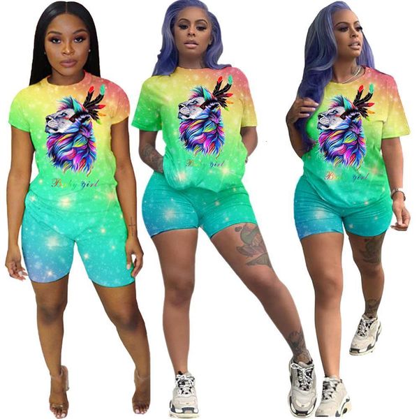 print 2 piece set women short sleeve and skinny shorts summer casual sports suit yhy5073, Gray
print 2 piece set women short sleeve and skinny shorts summer casual sports suit yhy5073, Gray