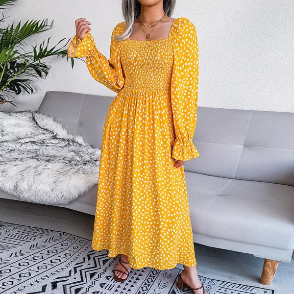 casual dresses spring autumn puff sleeve women's dress print pleated puffover ladies square collar holiday style for female, Black;gray
casual dresses spring autumn puff sleeve women's dress print pleated puffover ladies square collar holiday style for female, Black;gray
