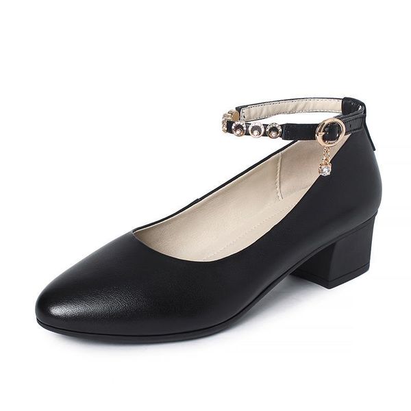 dress shoes spring women 2021 genuine leather comfortable ladies single casual, Black 
dress shoes spring women 2021 genuine leather comfortable ladies single casual, Black