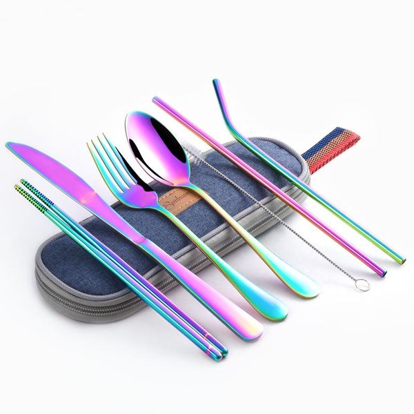 dinnerware sets travel camping cutlery set reusable silverware stainless steel spoon bent straw fork chopsticks metal
dinnerware sets travel camping cutlery set reusable silverware stainless steel spoon bent straw fork chopsticks metal