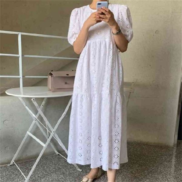 elegant o-neck long dress for women korea fashion japan minimalist white short sleeve summer maxi dresses office oversized 210603, Black;gray
elegant o-neck long dress for women korea fashion japan minimalist white short sleeve summer maxi dresses office oversized 210603, Black;gray