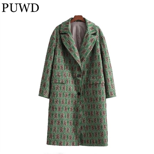 puwd vintage women v neck button woolen coat autumn fashion ladies green pockets casual long jackets female chic outwear 211018, Black
puwd vintage women v neck button woolen coat autumn fashion ladies green pockets casual long jackets female chic outwear 211018, Black